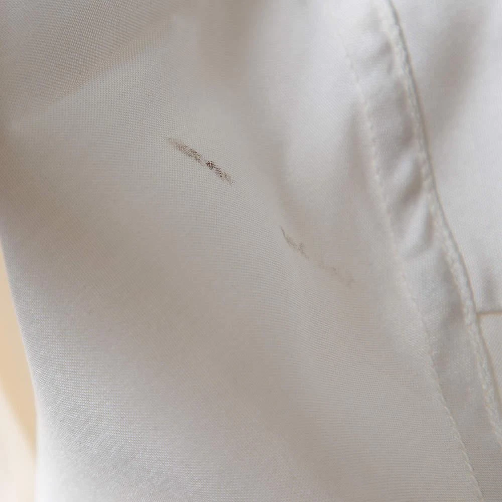 商品[二手商品] Gucci|Gucci Cream Silk Pintuck Detail Button Front Skinny Shirt M,价格¥3162,第5张图片详细描述