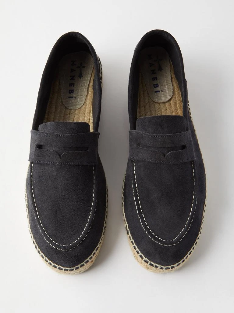 商品MANEBÍ|Logo-debossed suede espadrille loafers,价格¥869,第3张图片详细描述