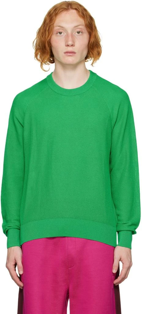 商品AMI|Green Cotton Sweater,价格¥915,第1张图片