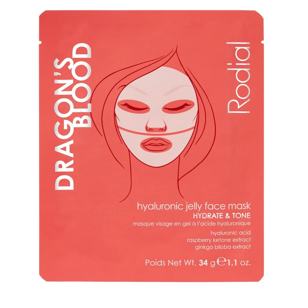 商品Rodial|Dragon's Blood Hyaluronic Jelly Face Mask Box Of 4,价格¥629,第2张图片详细描述