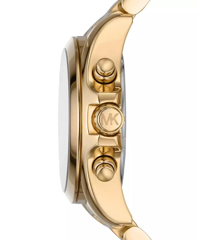 商品Michael Kors|Women's Bradshaw Chronograph Gold-Tone Stainless Steel Bracelet Watch 36mm,价格¥1545,第3张图片详细描述