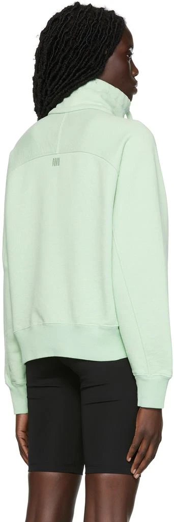 AMI Paris Green Ami de Cœur Half-Zip Sweatshirt 3