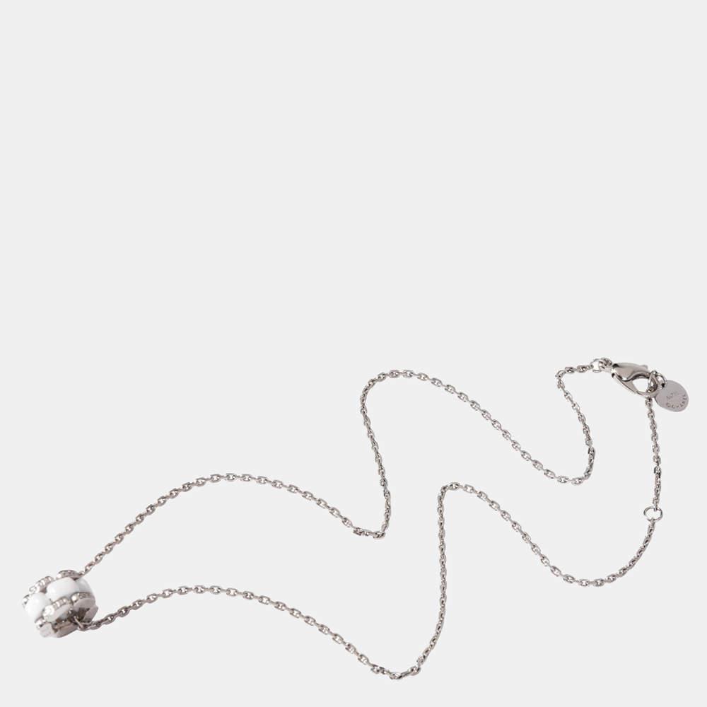Chanel Ultra White 18K White Gold Diamond Ceramic Necklace商品第2张图片规格展示