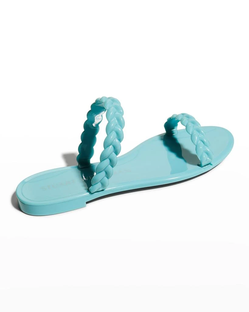 商品Stuart Weitzman|Sawyer Braided Dual-Band Jelly Sandals,价格¥351,第3张图片详细描述