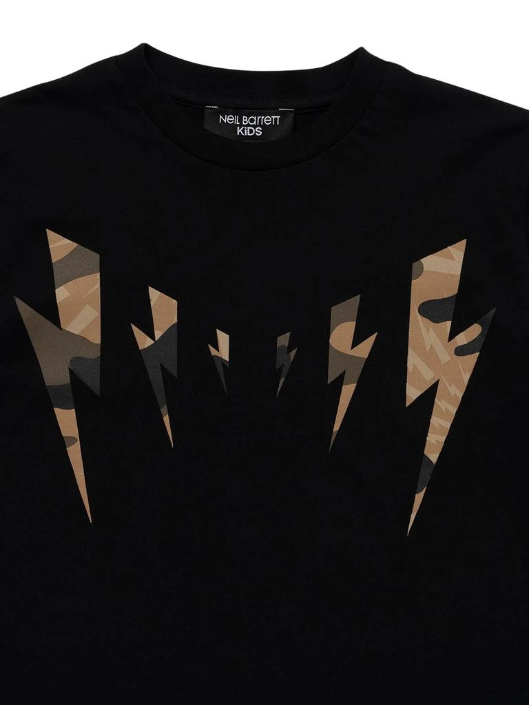 商品Neil Barrett|Thunder Print Cotton Jersey T-shirt,价格¥353,第1张图片详细描述