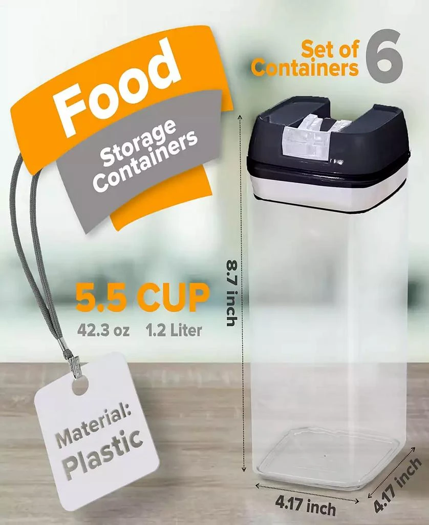 6 Piece Food Storage Containers, 1.2 Liter 商品