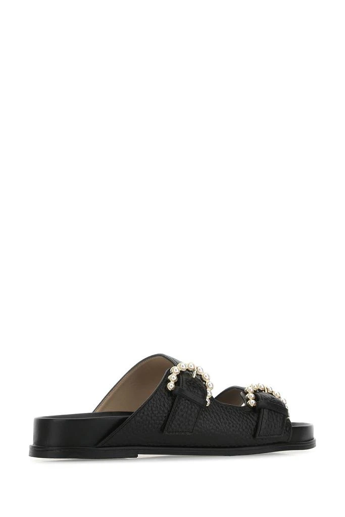 商品Stuart Weitzman|Black leather slippers,价格¥3252,第2张图片详细描述