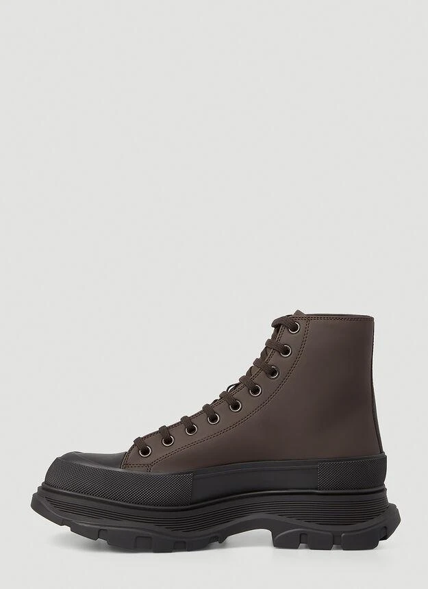 商品Alexander McQueen|Tread Slick Ankle Boots in Brown,价格¥3697,第3张图片详细描述