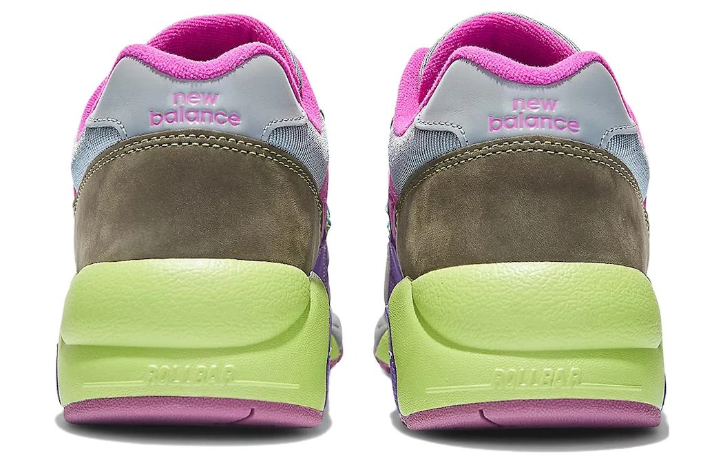 商品[国内直发] New Balance|[预售3天]Stray Rats x   NB 580 复古撞色拼接减震防滑耐磨 低帮 休闲跑步鞋 男女同款 粉绿色,价格¥859,第6张图片详细描述