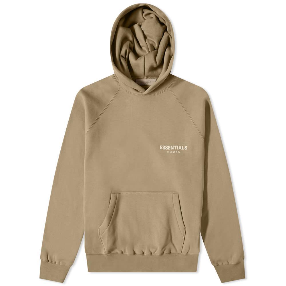 商品Essentials|Fear of God ESSENTIALS Logo Popover Hoody - Oak,价格¥736,第1张图片