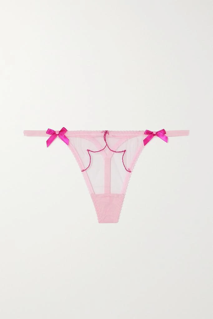 商品L'Agent by Agent Provocateur|Lorna 刺绣绢网丁字裤,价格¥192,第1张图片