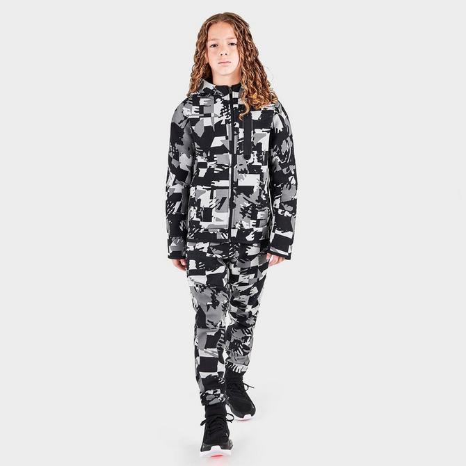 Boys' Nike Sportswear Printed Tech Fleece Full-Zip Hoodie商品第2张图片规格展示