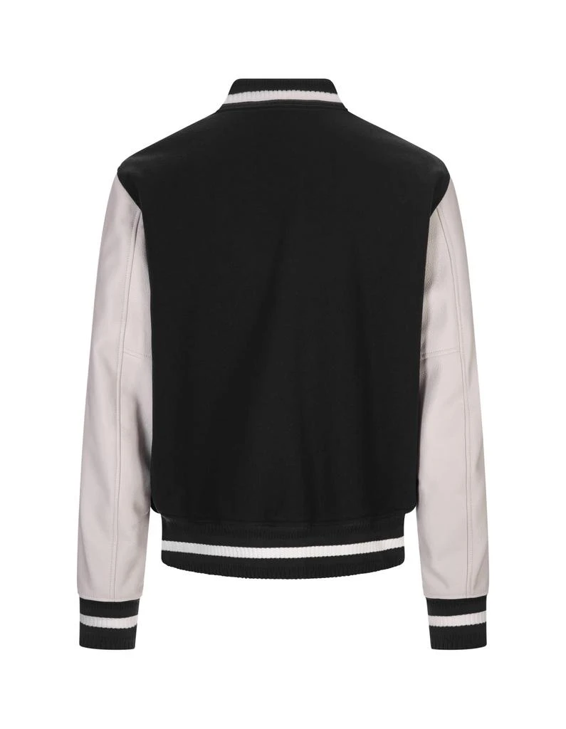 商品Givenchy|Black And White  Bomber Jacket In Wool And Leather,价格¥19575,第2张图片详细描述