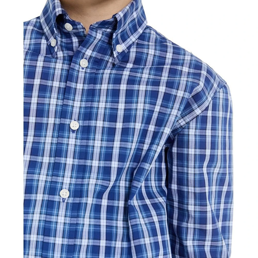 商品Brooks Brothers|Big Boys Long Sleeve Classic-Fit Plaid Dress Shirt,价格¥89,第4张图片详细描述