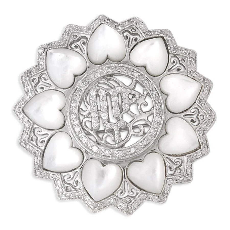 商品Megan Walford|Sterling Silver Cubic Zirconia Heart Wreath Pin,价格¥1488,第1张图片