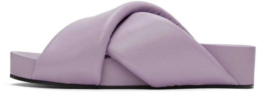 商品Jil Sander|Purple Oversize Wrapped Slides,价格¥1420,第3张图片详细描述