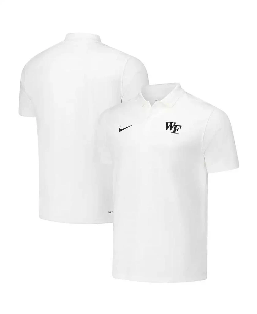 商品NIKE|Men's White Wake Forest Demon Deacons 2024/25 Sideline Victory Coaches Performance Polo Shirt,价格¥558,第1张图片