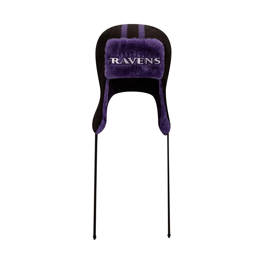 商品New Era|Men's Black Baltimore Ravens Helmet Head Trapper Knit Hat,价格¥261,第4张图片详细描述