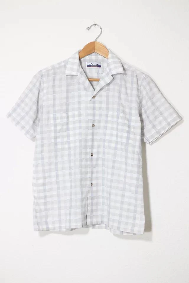 商品Urban Outfitters|Vintage Lightweight Textured Camp Collar Pattern Shirt,价格¥692,第1张图片