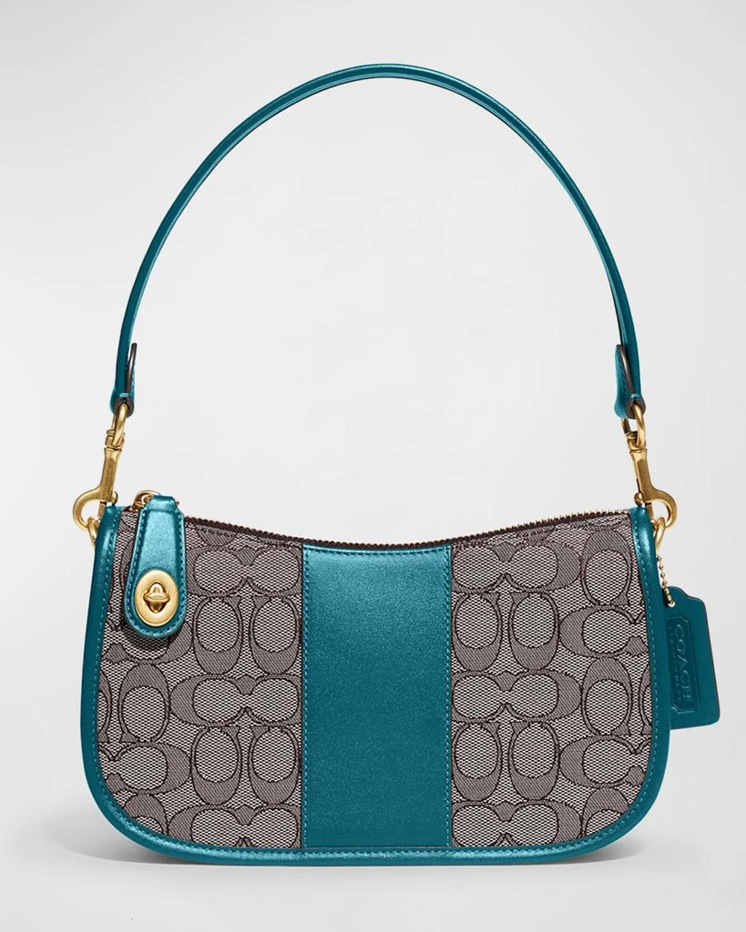 商品Coach|Swinger Signature Jacquard Shoulder Bag,价格¥1125,第1张图片