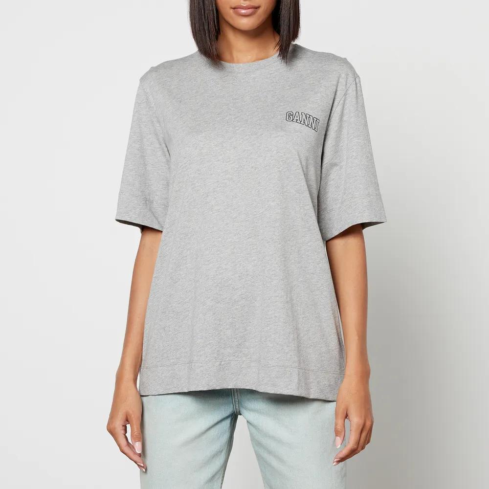 Ganni Logo Organic Cotton-Jersey T-shirt商品第1张图片规格展示