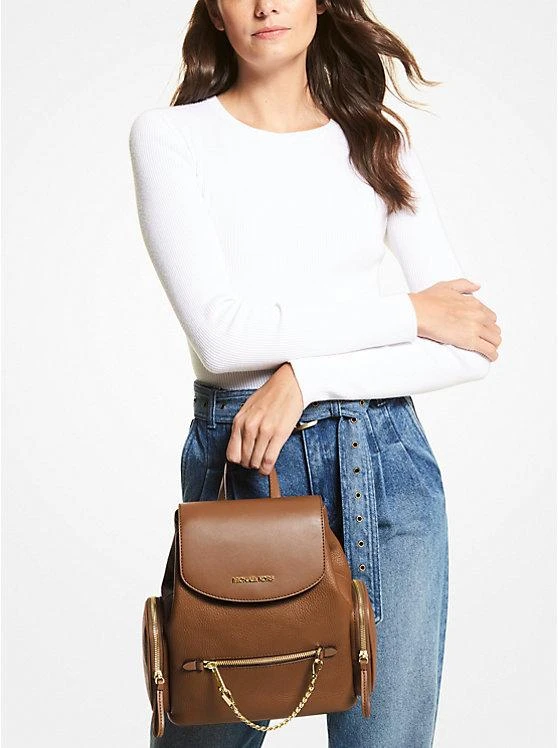 商品Michael Kors|Jet Set Medium Pebbled Leather Backpack,价格¥738,第4张图片详细描述