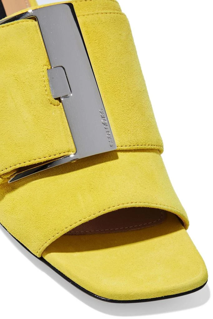 商品Sergio Rossi|Buckled suede mules,价格¥1340,第4张图片详细描述