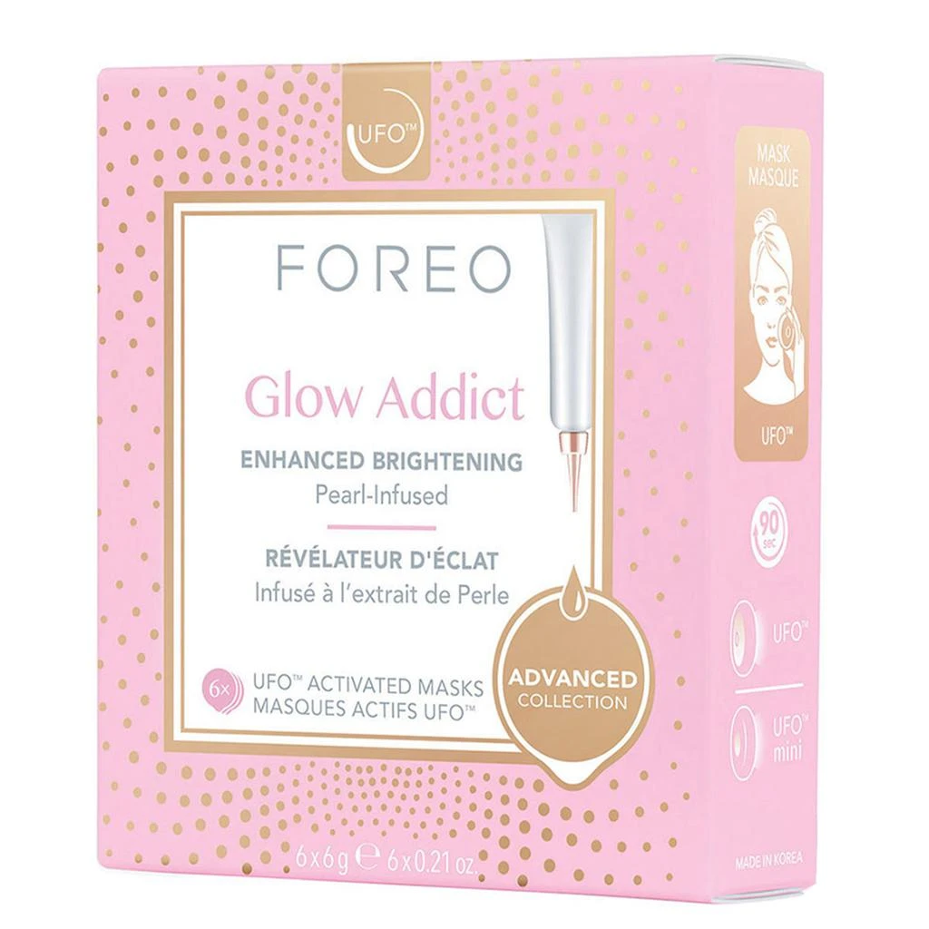 商品Foreo|FOREO 斐珞尔 UFO系列面膜仪专用 桃花粉亮皙晶焕面膜6片装,价格¥274,第1张图片