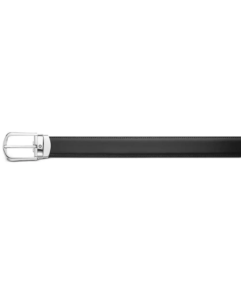 商品MontBlanc|Men's Horseshoe Buckle Reversible Leather Belt,价格¥2900,第3张图片详细描述