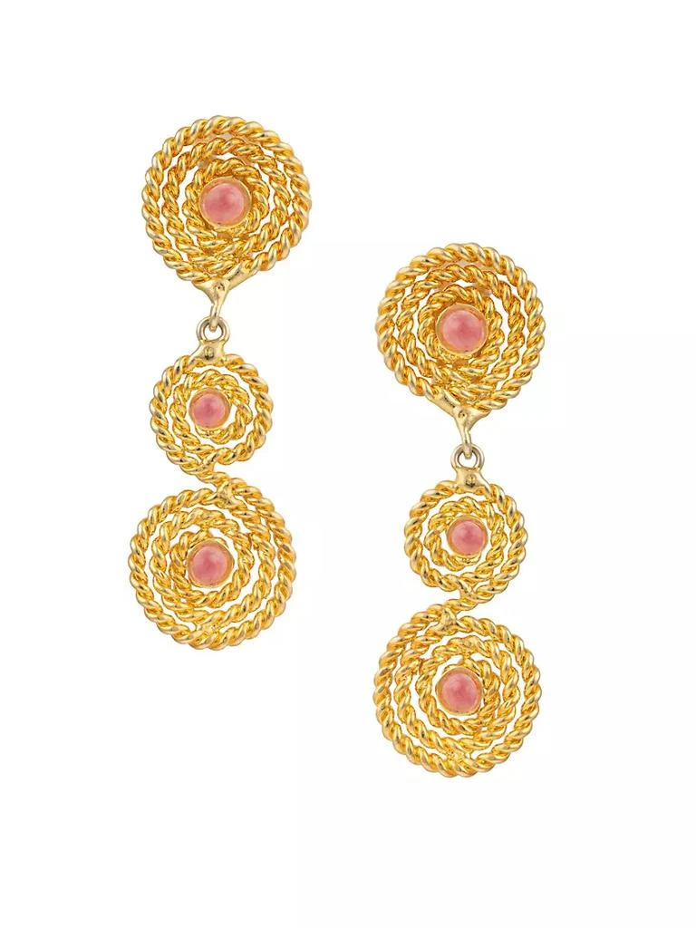 商品Sylvia Toledano|Spirale XXL 22K Gold-Plate & Pink Jade Drop Earrings,价格¥1574,第1张图片
