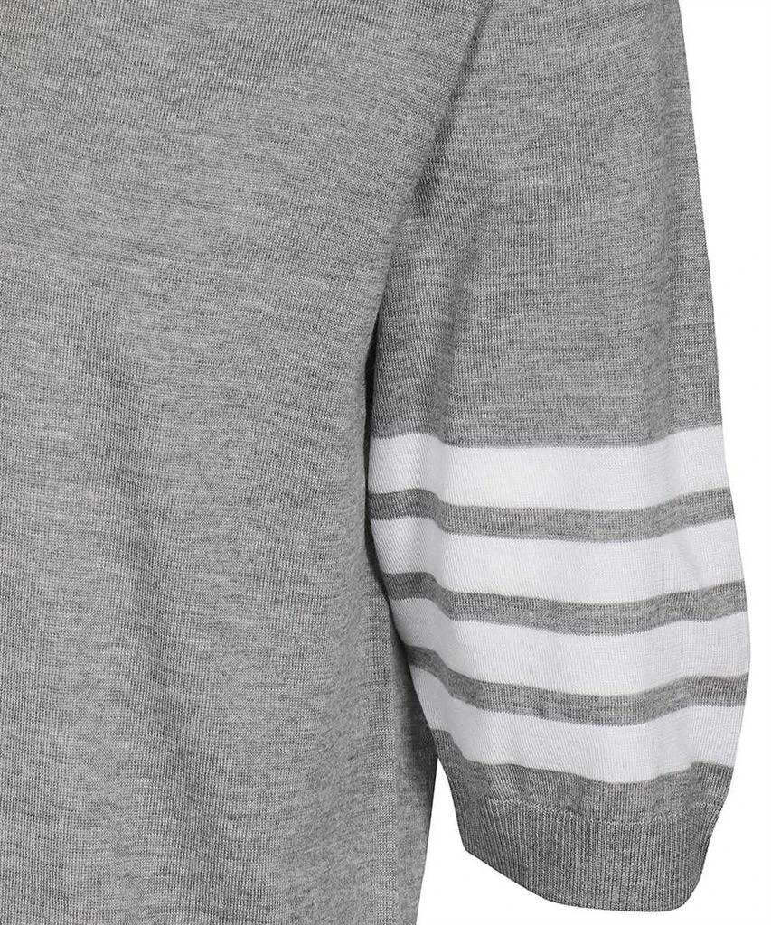 商品Thom Browne|Thom Browne 4-Bar Knitted Polo Shirt,价格¥6356,第3张图片详细描述