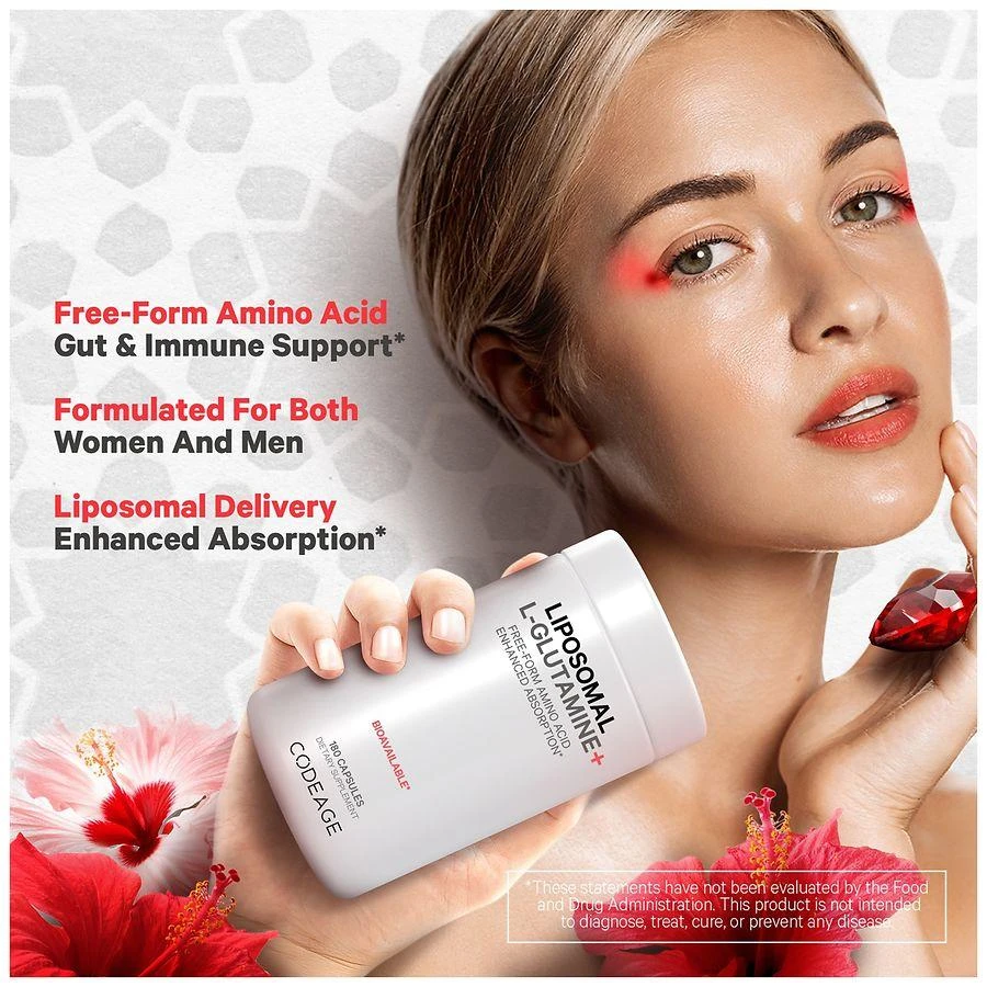 商品Codeage|L-Glutamine 1000 mg Supplement,价格¥284,第2张图片详细描述