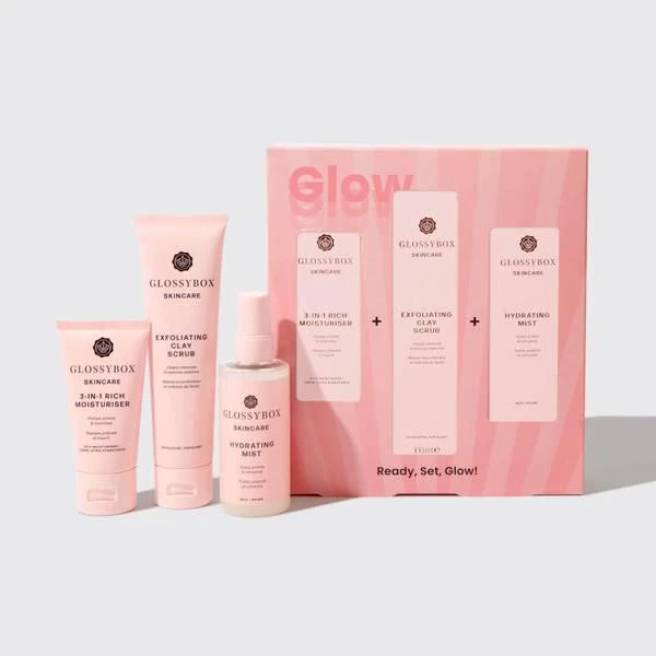 商品Lookfantastic|GLOSSYBOX Skincare Get Up & Glow Set,价格¥158,第1张图片
