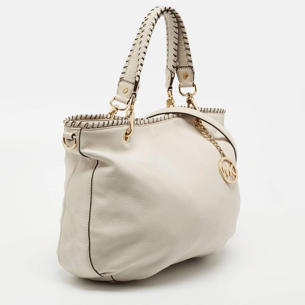 商品[二手商品] Michael Kors|MICHAEL Michael Kors White Leather Whipstitch Detail Bennet Tote,价格¥811,第3张图片详细描述