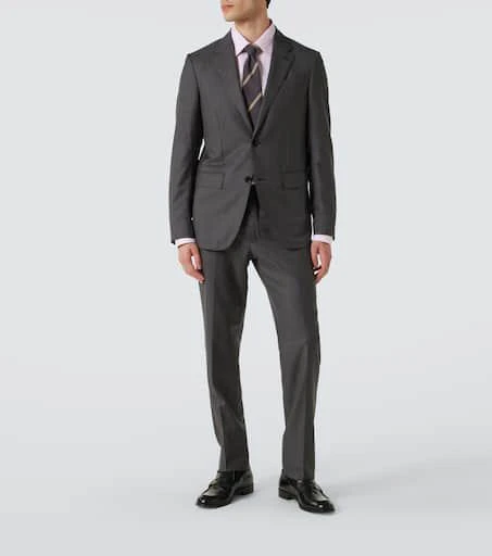 商品Zegna|初剪羊毛单排扣西装套装,价格¥25399,第2张图片详细描述