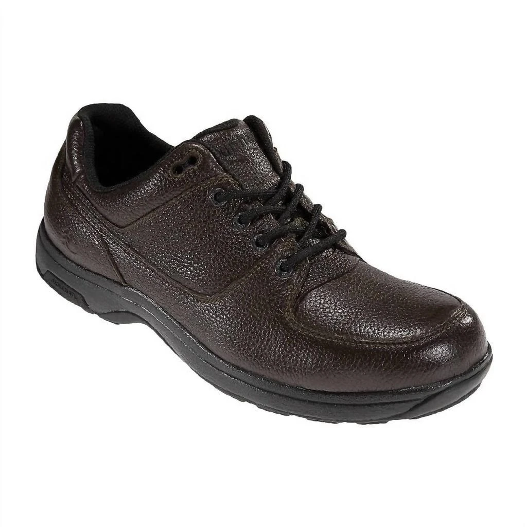 商品Dunham|Men's Windsor Waterproof Oxford Shoes - Medium Width In Dark Brown,价格¥411,第2张图片详细描述