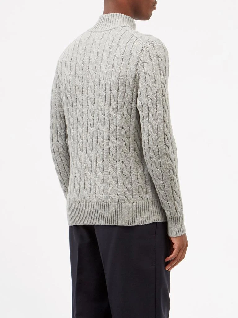 商品Ralph Lauren|Logo-embroidered cable-knit cotton sweater,价格¥1662,第5张图片详细描述