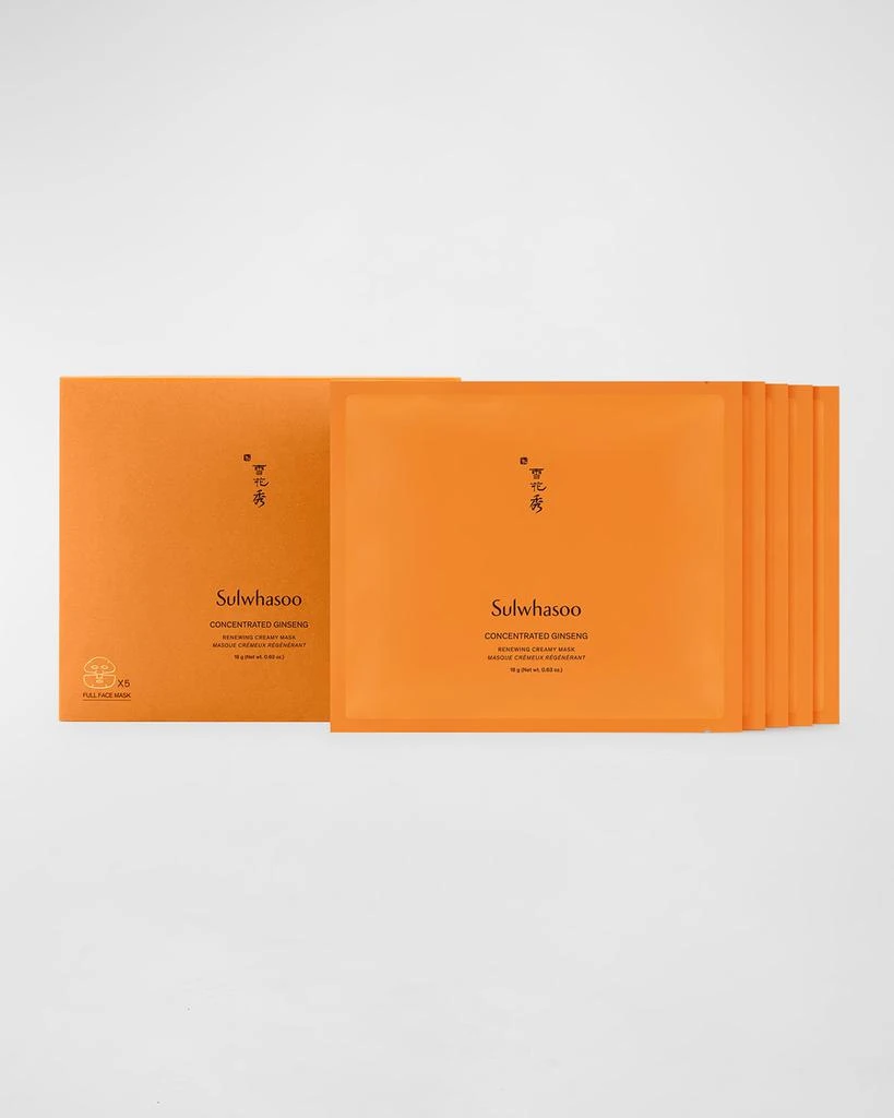 商品Sulwhasoo|Concentrated Ginseng Renewing Masks, 5 Sheets,价格¥927,第1张图片