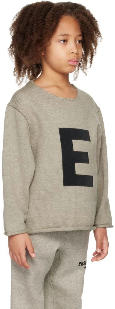 商品Essentials|Kids Beige Big E Sweater,价格¥248,第2张图片详细描述