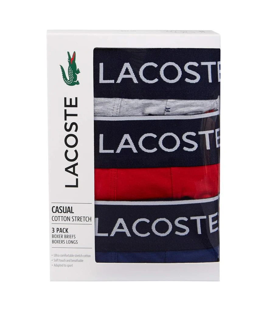 商品Lacoste|Boxer Briefs 3-Pack Casual Lifestyle All Over Print Croc,价格¥310,第2张图片详细描述