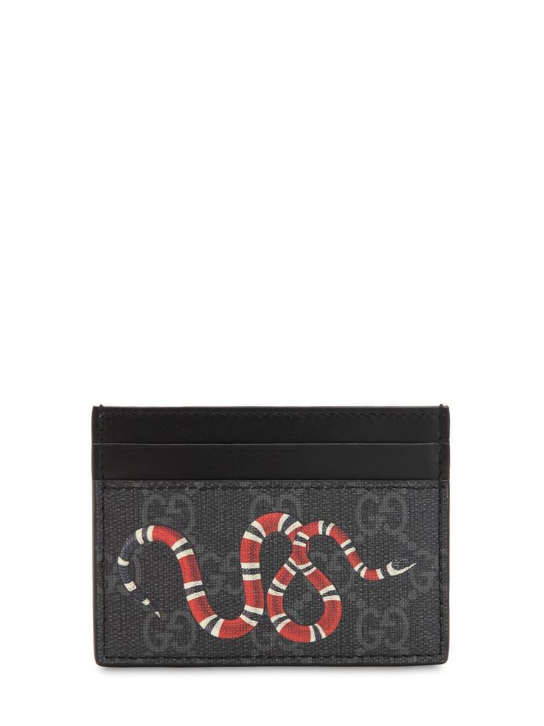 商品Gucci|Snake Gg Supreme Coated Canvas Card Hold,价格¥2160,第1张图片