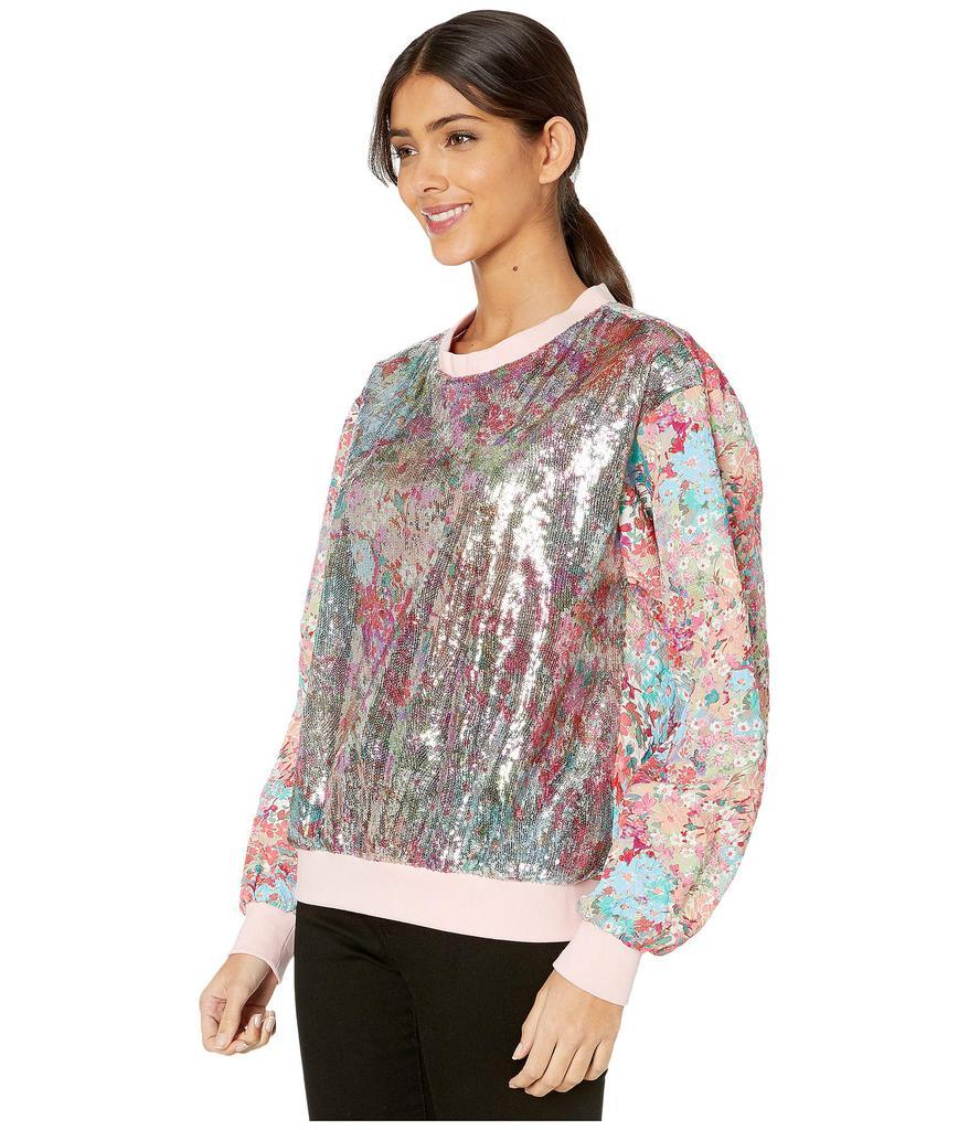 商品PRABAL GURUNG|Floral Sequin/Floral Jacquard Sweatshirt,价格¥1816,第4张图片详细描述