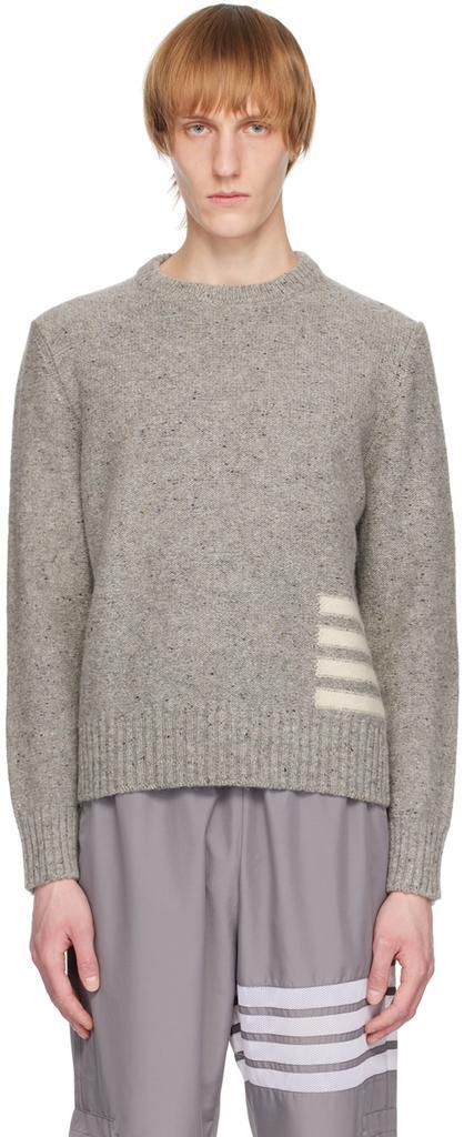 商品Thom Browne|Gray 4-Bar Sweater,价格¥5693,第1张图片