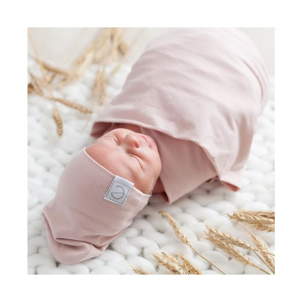 商品Ely's & Co.|Jersey Cotton Swaddle Blankets with Baby Hat,价格¥225,第2张图片详细描述