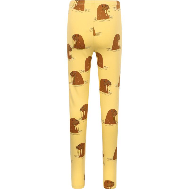 Walrus print leggings in vanilla yellow商品第2张图片规格展示