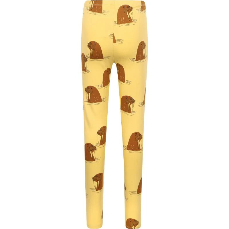 商品Mini Rodini|Walrus print leggings in vanilla yellow,价格¥308,第2张图片详细描述