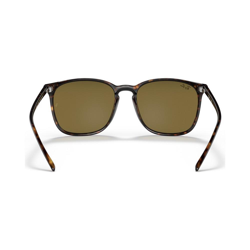 商品Ray-Ban|Men's Low Bridge Fit Sunglasses, RB4387F 55,价格¥991,第5张图片详细描述