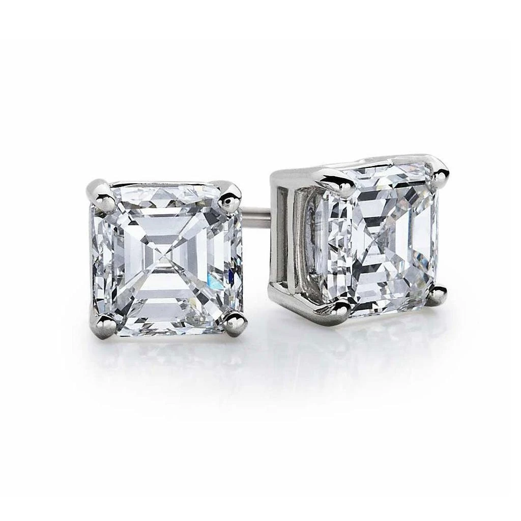 商品Suzy Levian|Sterling Silver Asscher-Cut Cubic Zirconia 6mm 2.50 cttw Stud Earrings,价格¥789,第1张图片