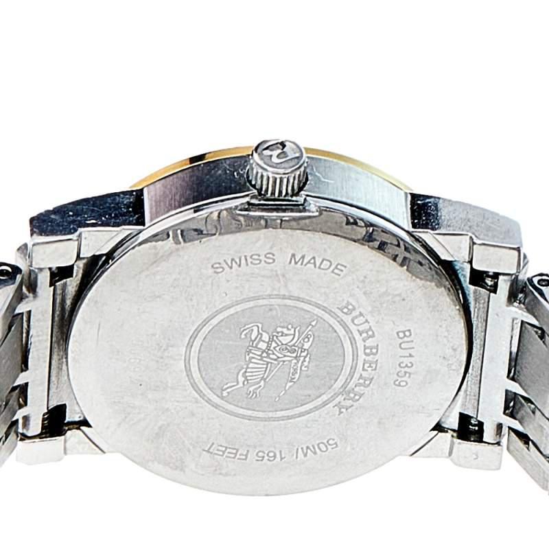 Burberry Silver Two Tone Stainless Steel Heritage BU1359 Women's Wristwatch 28 mm商品第4张图片规格展示