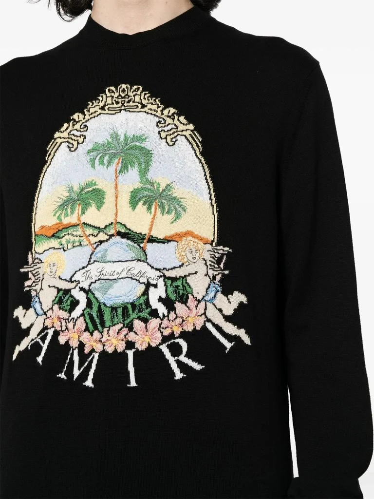 商品AMIRI|AMIRI Men Cherub Palm Tree Crew Long Sleeve,价格¥3559,第4张图片详细描述